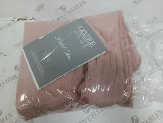 BOXED COZEE HOME HEATED BLANKET IN PINK