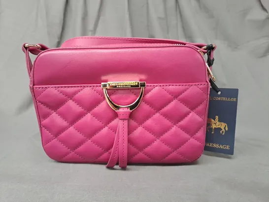 PAUL COSTELLOE DRESSAGE CROSSBODY BAG IN MAGENTA