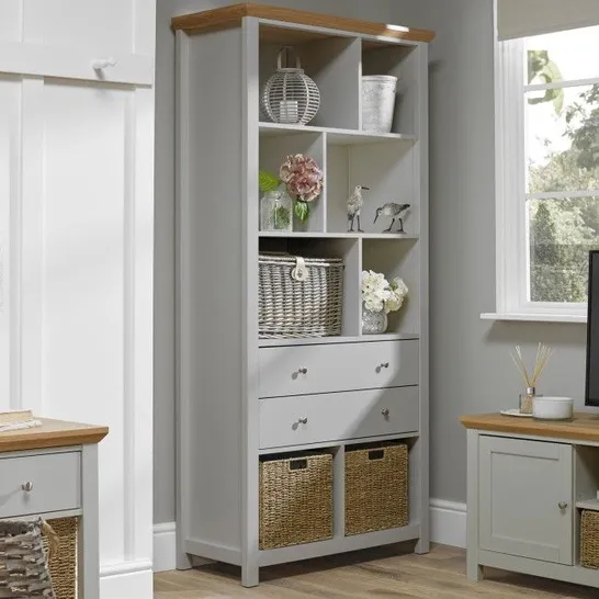 BOXED COTSWOLD BOOKCASE - GREY (2 BOXES)