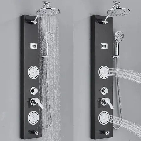 BOXED SHOWER PANEL STAINLESS STEEL LED SHOWER FAUCET (1 BOX)