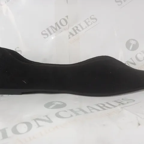 BOXED PAIR OF A & MIAO SLIP-ON SHOES IN BLACK EU SIZE 42
