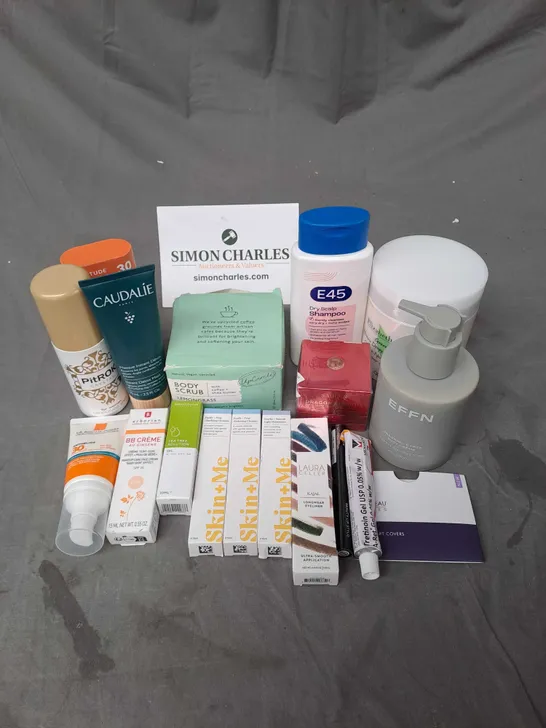 APPROXIMATELY 20 ASSORTED COSMETIC PRODUCTS TO INCLUDE CAUDALIE INSTANT DETOX MASK, UPCIRCLE LEMONGRASS BODY SCRUB, SKIN+ME SKINCARE ETC