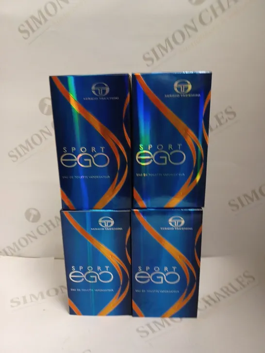 BOX OF 4 SERGIO TACCHINI SPORT EGO EAU DE TOILETTE SPRAY - 50ML