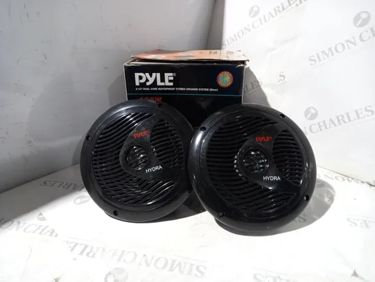 BOXED PYLE DUAL CONE WATERPROOF STEREO SPEAKER SYSTEM PLMR61B 