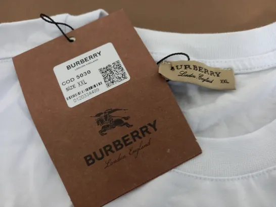 BURBERRY WHITE T-SHIRT - XXL