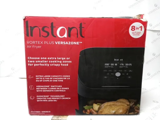 BOXED INSTANT VORTEX PLUS VERSAZONE AIR FRYER AFB9002BK