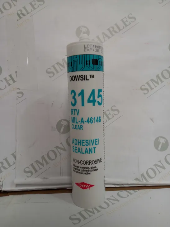 BOX OF APPROX 12 DOWSIL 3145 RTV MIL-A-46146 CLEAR ADHESIVE/ SEALANT 