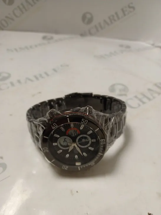 BOXED BARKERS OF KENSINGTON PREMIER SPORT BLACK DIAL WATCH 