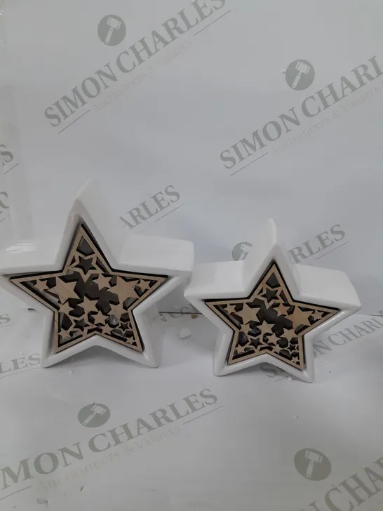 BOXED HOME REFLECTIONS SET OF 2 PRE-LIT STARS