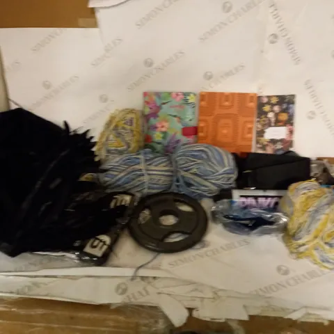 LOT OF APPROXIMATELY 15 ITEMS TO INCLUDE BALLS OF STRING, VARIOUS NOTEPADS, PINKGRIP (WHITE), ETC