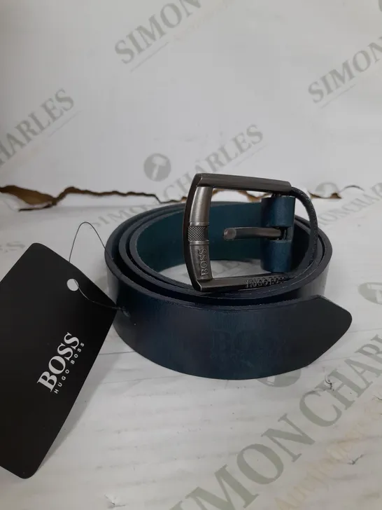 MENS HUGO BOSS DISTORTED BLUE BELT 