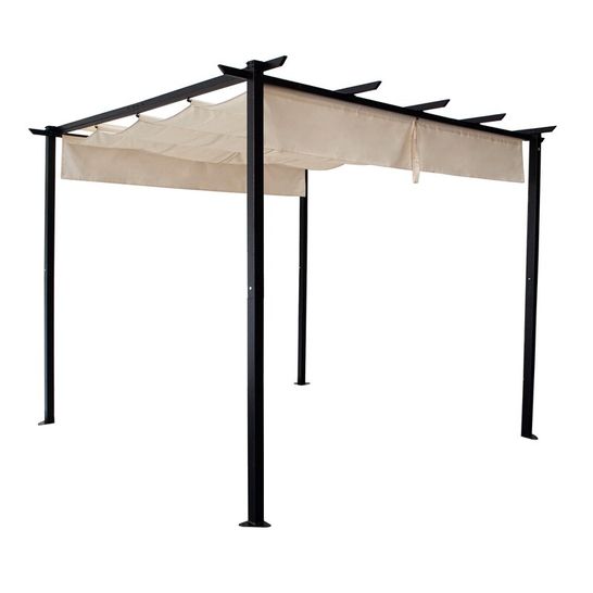 GASSAWAY 3M X 3M METAL PATIO GAZEBO box 1 of 2 only - metalwork supports