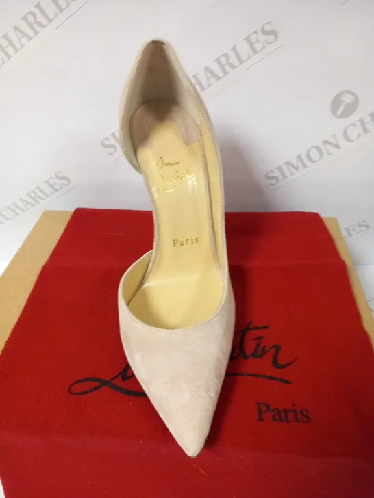 BOXED CHRISTIAN LOUBOUTIN PARIS IRIZA 100 VEAU VELOUORS SIZE 37