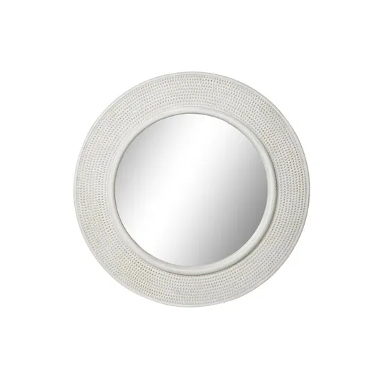 BOXED KOSMAS WOOD ROUND WALL MIRROR (1 BOX)