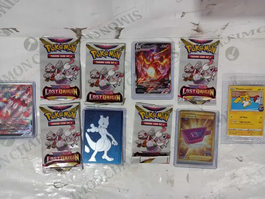 LOT OF ASSORTED POKÉMON TRADING CARD BOOSTER PACKS AND SINGLE CARDS