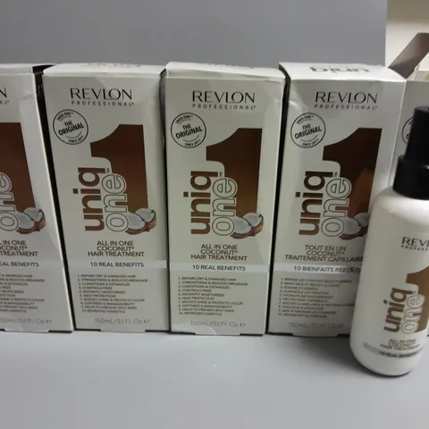 LOT OF 5 REVLON UNIQ ONE 150ML ALL IN ONE COCONUT HAIR TREATMENTS