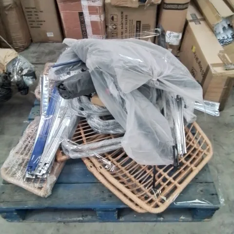 PALLET CONTAINING VARIOUS FURNITURE PARTS AND ACCESSORIES ETC.