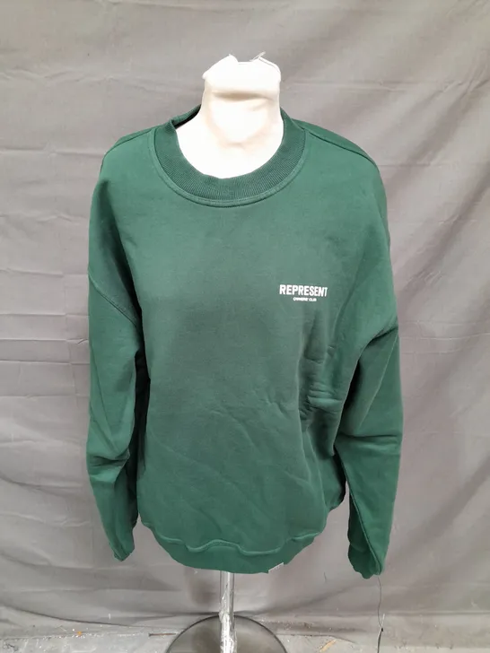 REPRESENT OWNERS CLUB SWEATER RACING GREEN - MEDIUM