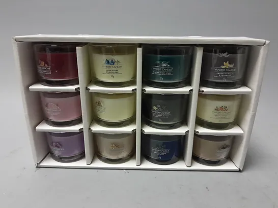 BOXED YANKEE CANDLE GIFT SET 12 FILLED VOTIVE CANDLES