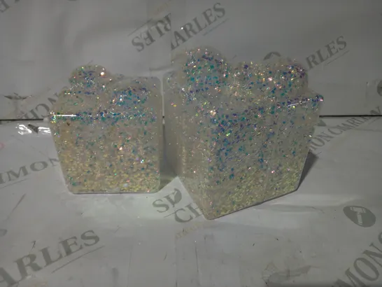 SET OF BATTERY OPERATED GLITTER BOXES RRP £15.99