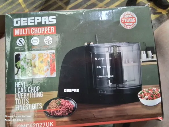 BOXED GEEPAS ELECTRIC CHOPPER/DICER