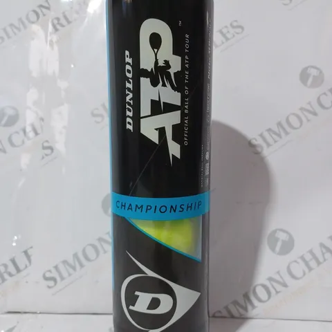 DUNLOP ATP CHAMPIONSHIP TUBE OF 4 TENNIS BALLS 