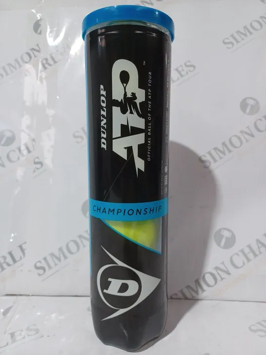 DUNLOP ATP CHAMPIONSHIP TUBE OF 4 TENNIS BALLS 