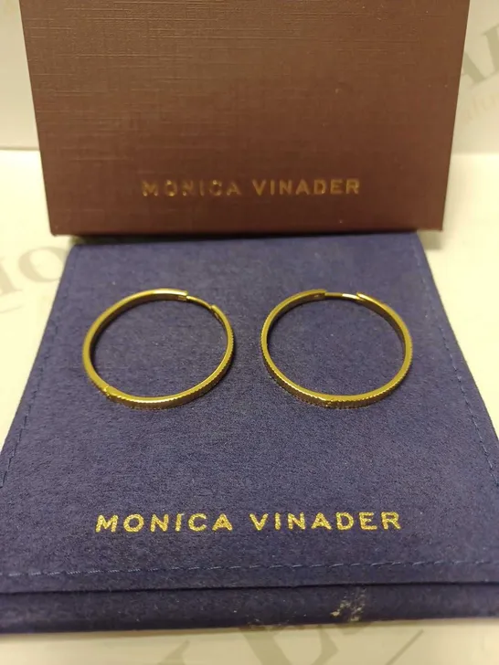 MONICA VINADER GOLD HOOP EARRINGS 