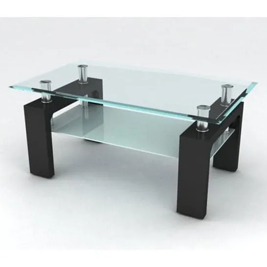 BOXED RENO COFFEE TABLE IN BLACK HIGH GLOSS (2 BOXES)