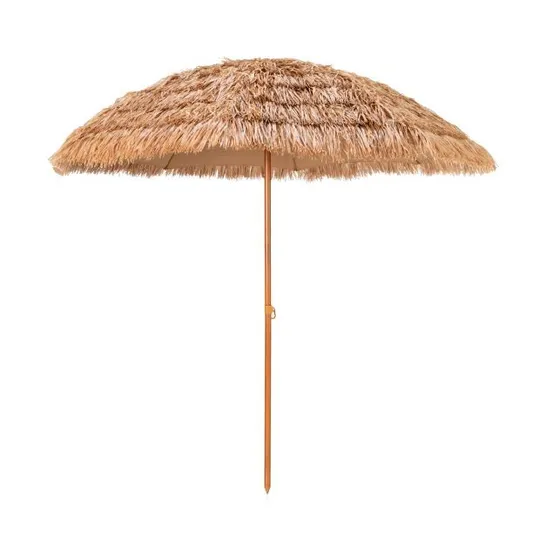 BOXED COSTWAY 205cm THATCHED TIKI PATIO UMBRELLA WITH 8 RIBS FOR SUN PROTECTION