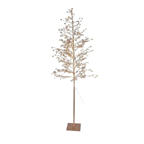 BOXED OUTLET ALISON CORK PRE LIT JEWELED TREE IN ROSE GOLD - COLLECTION ONLY 