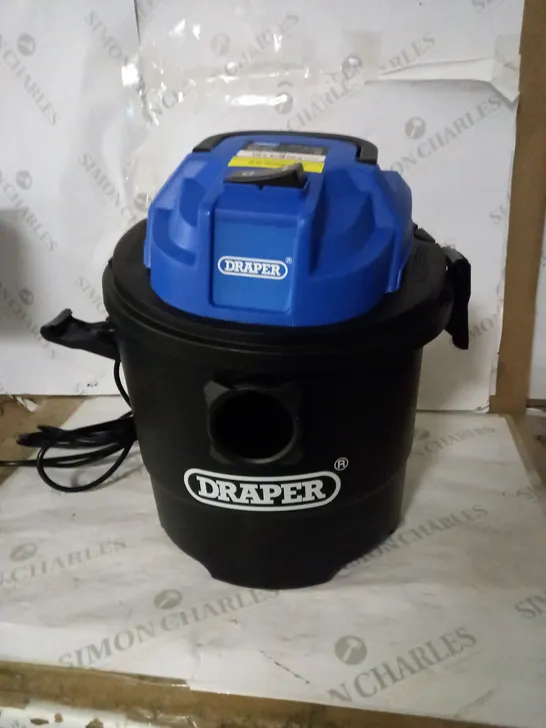 DRAPER 90107 230V 1250W 15L WET AND DRY VACUUM CLEANER