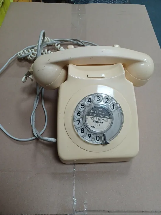 VINTAGE ROTARY HOME PHONE YELLOW