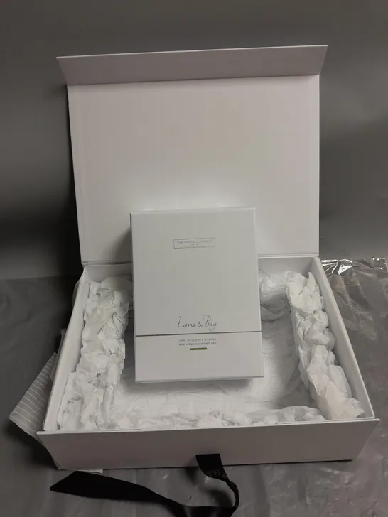 BOXED AND SEALED THE WHITE COMPANY LIME & BAY MINI HOME SCENTING SET