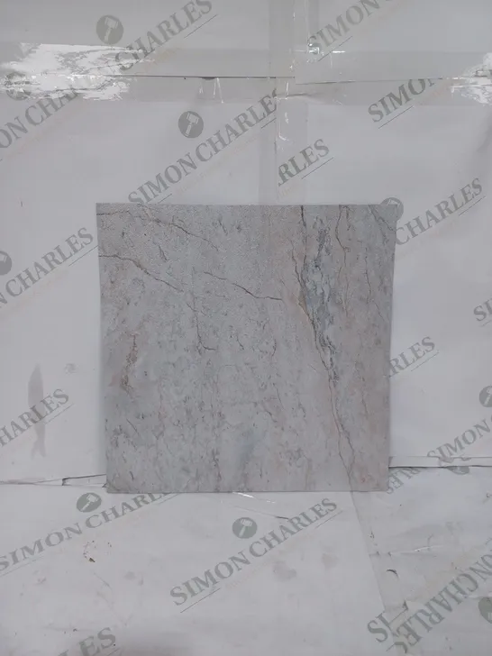 BOX TO CONTAIN APPROX. 50 X TILE SHAPED MARBLE EFFECT FLOORING SQUARES