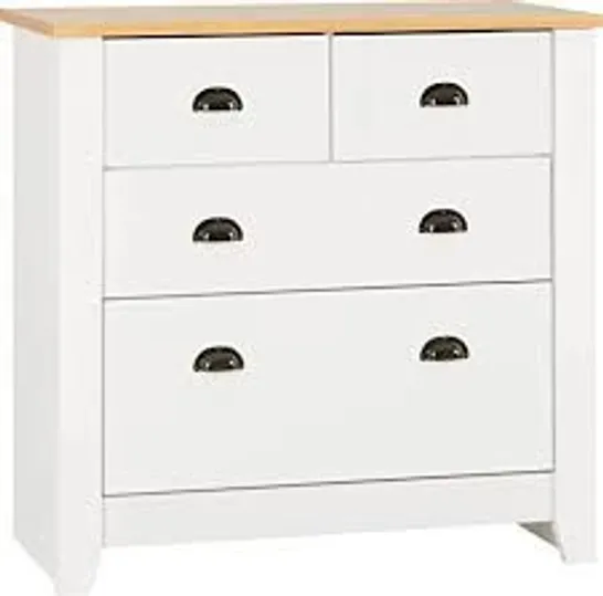 BOXED LUDLOW 2 PLUS 2 DRAWER CHEST - WHITE 