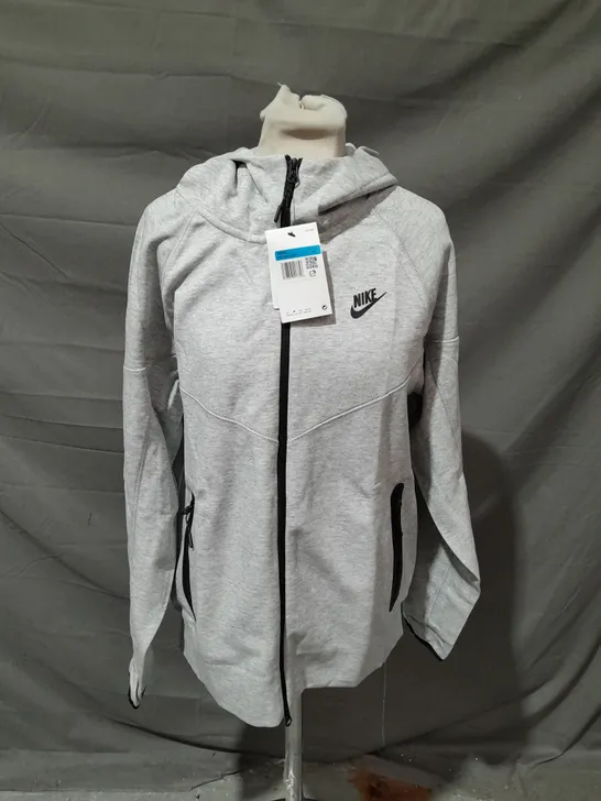 NIKR LIGHT GREY TRACKSUIT JACKET WITH HOOD - MEDIUM