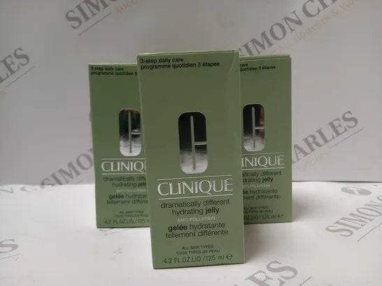 BOX OF 3 X 125ML CLINIQUE DRAMATICALLY DIFFERENT HYDRATING JELLY 