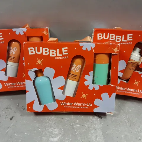 3 SETS OF BUBBLE SKINCARE WINTER WARM-UP HYDRATING ROUTINE  