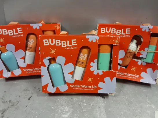 3 SETS OF BUBBLE SKINCARE WINTER WARM-UP HYDRATING ROUTINE  