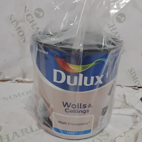 DULUX WALLS & CEILINGS MALT CHOCOLATE MATT EMULSION PAINT, 2.5L
