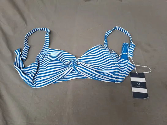 CREW CLOTHING TWIST BIKINI TOP SIZE 12