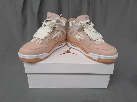 BOXED PAIR OF NIKE AIR JORDAN SHOES IN PEACH UK SIZE 5