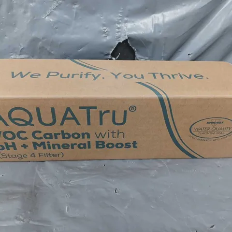 BOXED AND SEALED AQUATRU VOC CARBON WITH PH+ MINERAL BOOST (STAGE 4 FILTER)