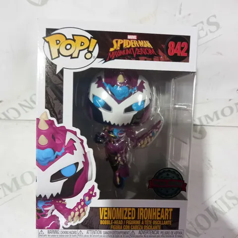 FUNKO POP SPIDER-MAN MAXIMUM VENOM 842 VENOMIZED IRONHEART BOBBLE-HEAD