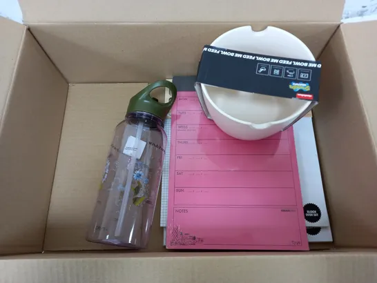 PALLET OF ASSORTED ITEMS TO INCLUDE DESK PLANNERS, BOTTLES, BOWLS, ETC - COLLECTION ONLY