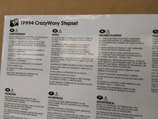 BOXED TP CRAXYWAVY SLIDE & STEP SET ( 1 BOX & SLIDE )