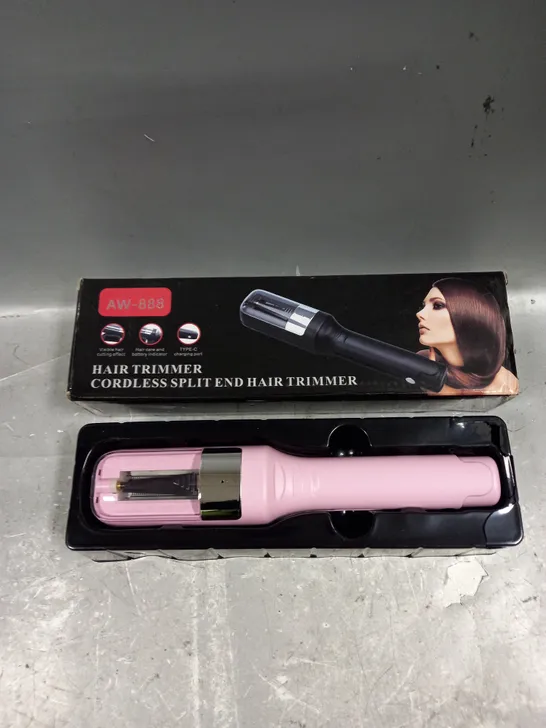 BOXED CORDLESS SPLIT END HAIR TRIMMER IN PINK