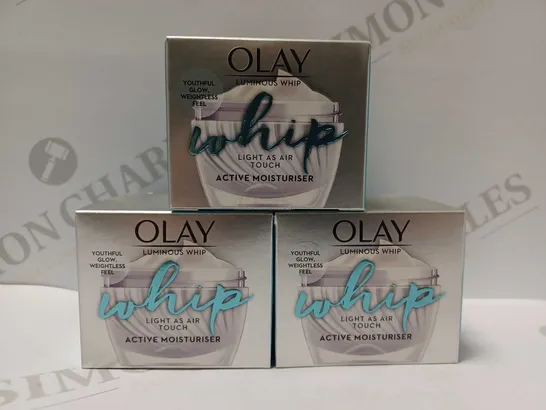 LOT OF 4 X 50ML OLAY TOTAL EFFECTS WHIP LIGHT AS AIR TOUCH ACTIVE MOISTURISER