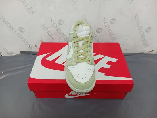 BOXED PAIR OF DUNK LOW NEXT NATURE TRAINERS IN OLIVE SIZE 7